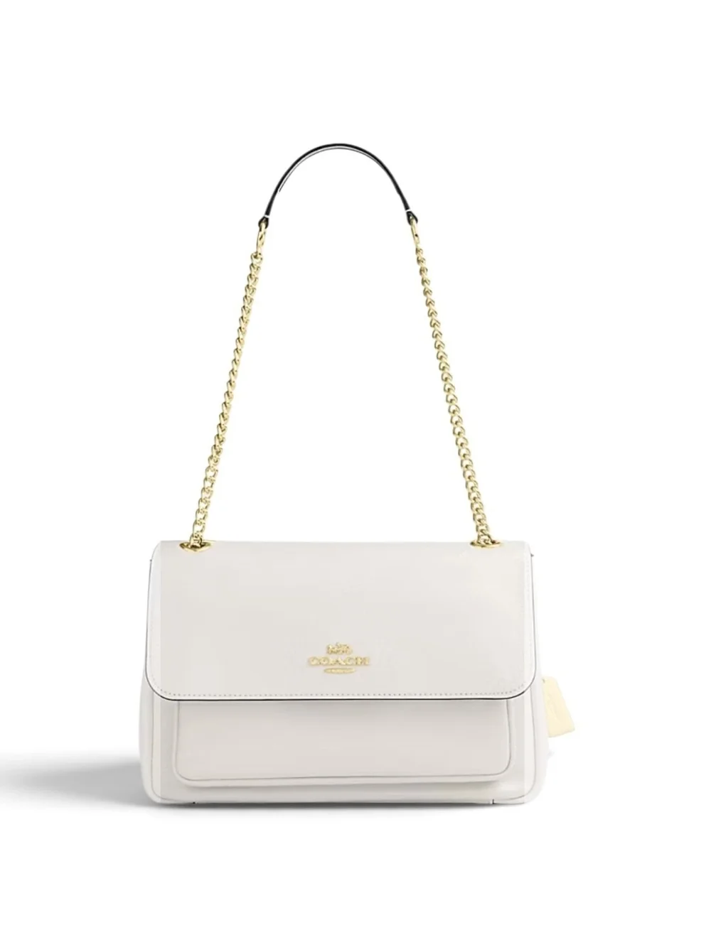 Coach Elodie White Leather Chain Shoulder Bag